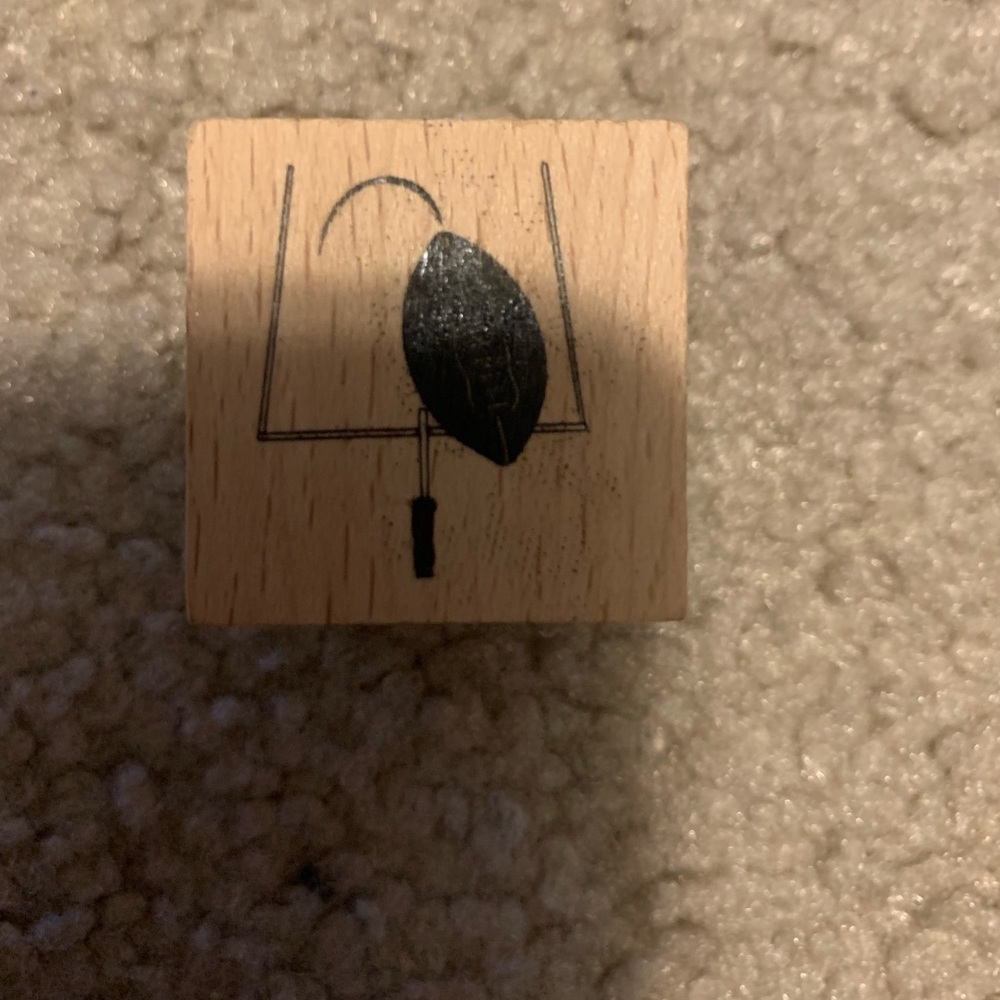 Goal Post Rubber Stamp